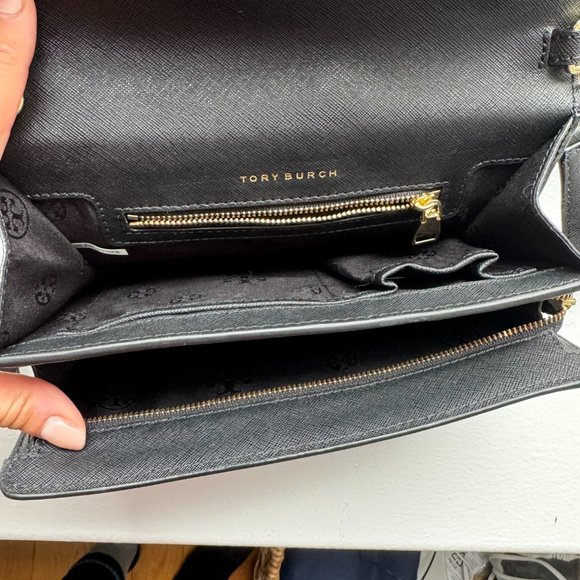 Tory Burch saffiano leather crossbody- Black - Picture 4 of 5